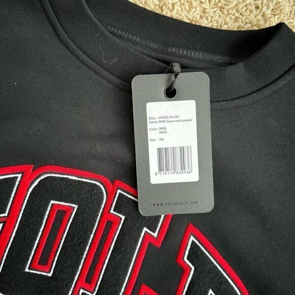 Goldbergh W RINK CREW NECK SWEATER Black Sweatshirt Apres Ski NWT XS - Picture 8 of 8